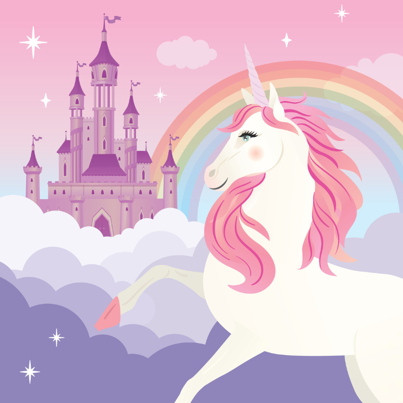 White Smoke Napkin 20 Pack - Unicorn Themed Parties