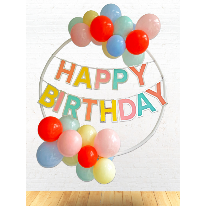 White Smoke Balloon Hoop 60cm Balloons