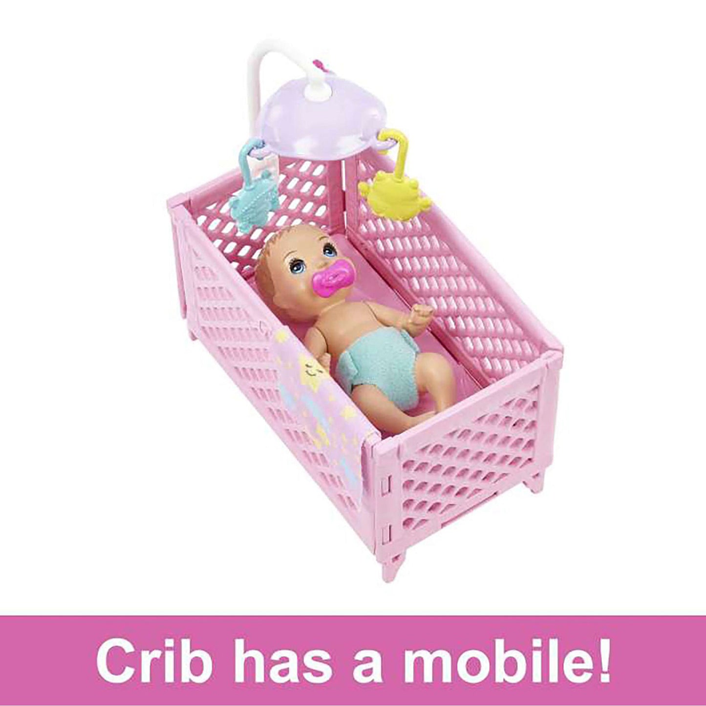 Barbie Skipper Babysitters Playset With Skipper Doll, Baby Doll With Sleepy Eyes, Crib And Accessories
