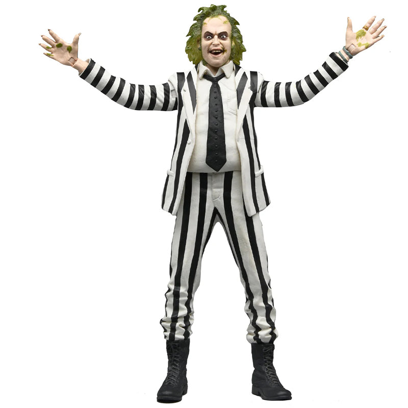 Beetlejuice (1988) Black & White Striped Suit Beetlejuice 7" Scale Action Figure