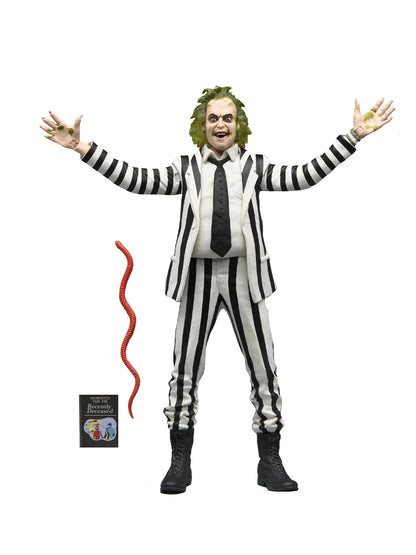 Beetlejuice (1988) Black & White Striped Suit Beetlejuice 7" Scale Action Figure