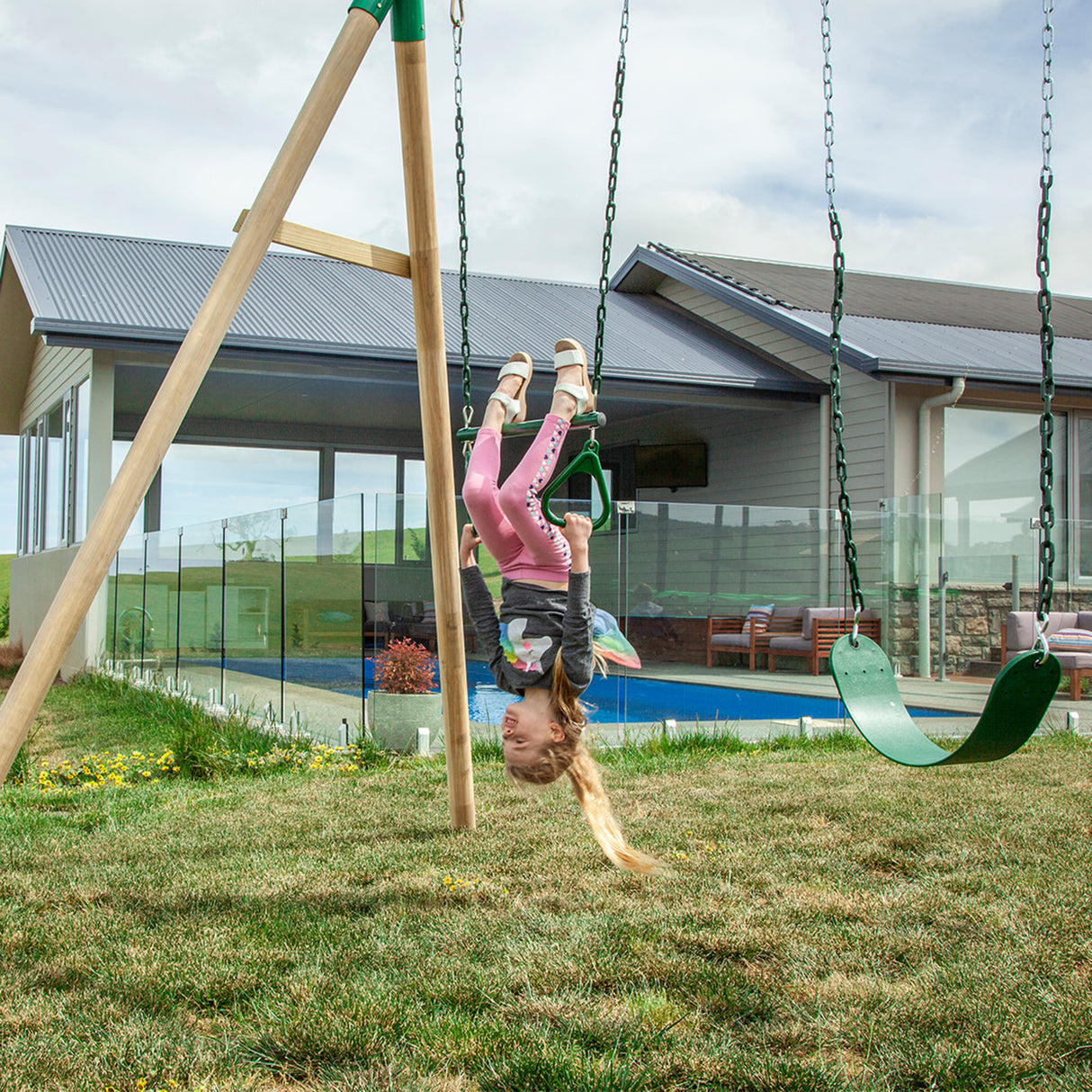 Lifespan Kids Wesley Double Swing with Trapeze