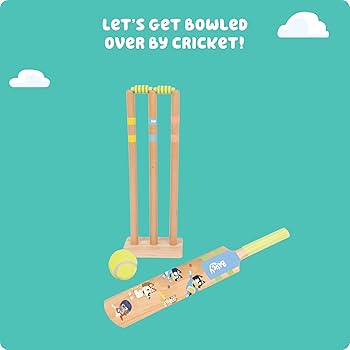Bluey Wooden Cricket Set
