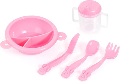 Bayer Doll Buggy Pink & Black with Pink Bow Gift Set