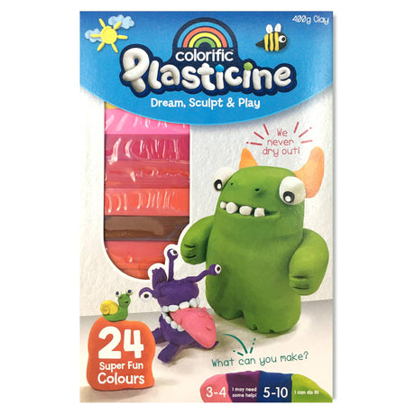 Colorific Plasticine - Bright (Pack of 24)