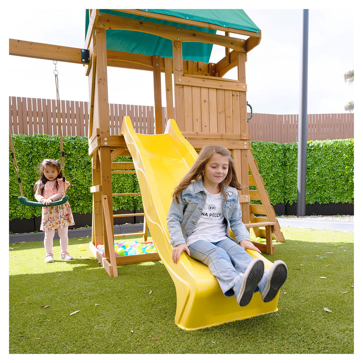 Lifespan Kids Carindale Play Centre Set with 2.2m Yellow Slide