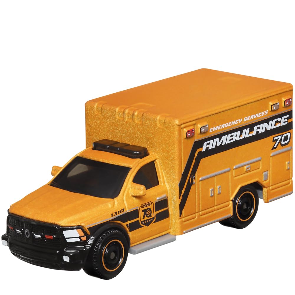 Matchbox 70th Anniversary Moving Parts Vehicles 2019 Ram Ambulance Car