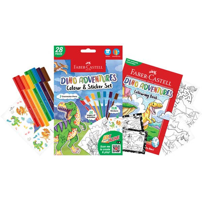 Faber-Castell Dino Adventures Colour & Sticker Set