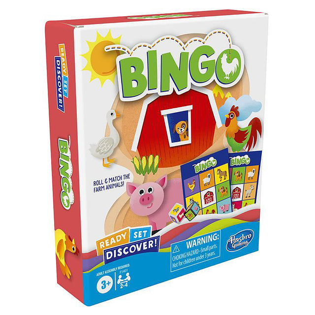 Hasbro Gaming Bingo Ready Set Discover Farm Animal Edition