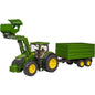 Bruder John Deere 7R 350 Tractor with Frontloader & Trailer