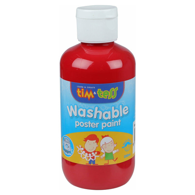 Tim & Tess Children's Washable Poster Paint Red 250ml