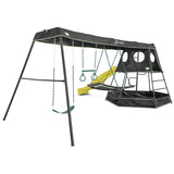 Lifespan Kids Pallas Play Tower with Metal Swing Set in Yellow Slide