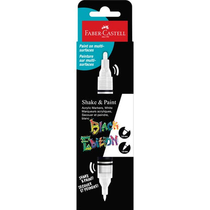 Faber-Castell Black Edition Acrylic Shake & Paint Marker White