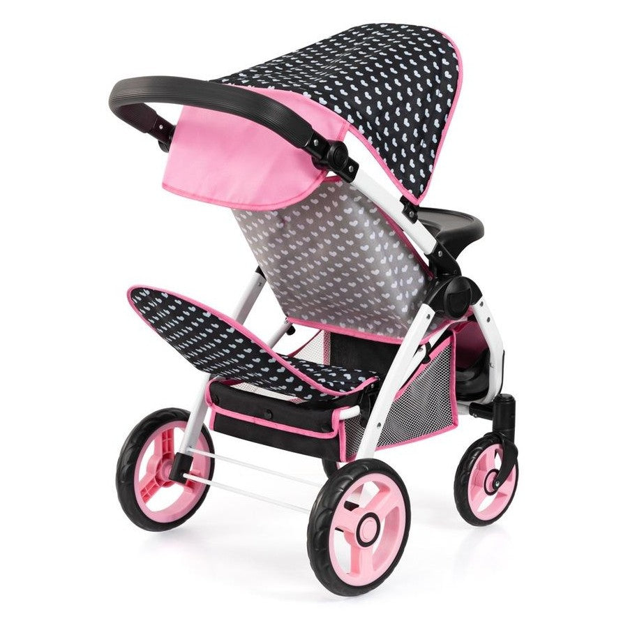 Bayer Twin Star Pram Pink & Black