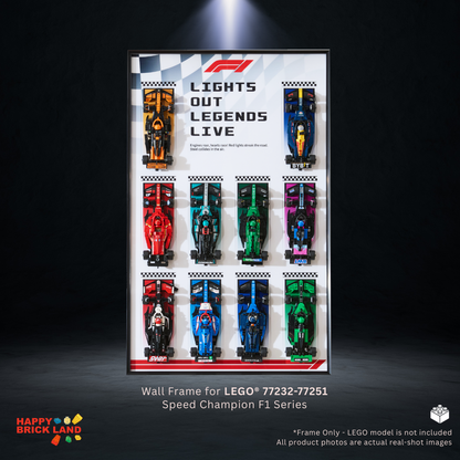 Decorative Wall Mount Frame For LEGO® Formula 1™ Collector's Pack 66802(With LED) - Style C