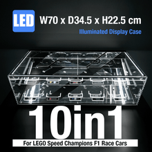 LED Display Case For LEGO® Speed Champions F1 cars