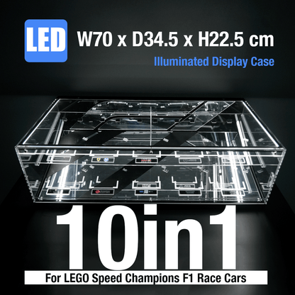 LED Display Case For LEGO® Speed Champions F1 cars