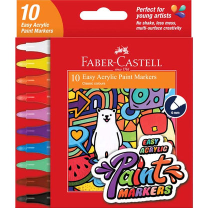 Faber-Castell Easy Acrylic Paint Markers Pack of 10