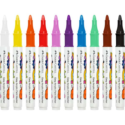 Faber-Castell Easy Acrylic Paint Markers Pack of 10