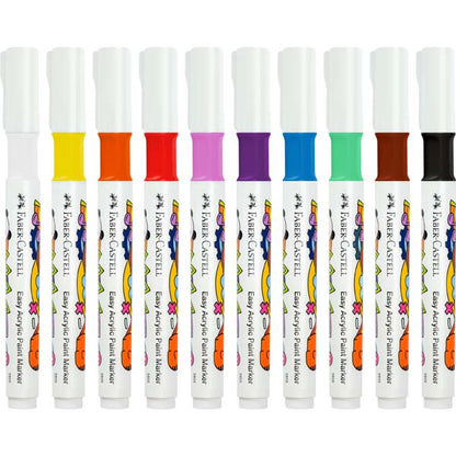 Faber-Castell Easy Acrylic Paint Markers Pack of 10