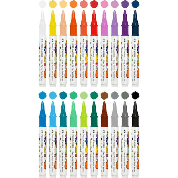 Faber-Castell Easy Acrylic Paint Markers Pack of 20