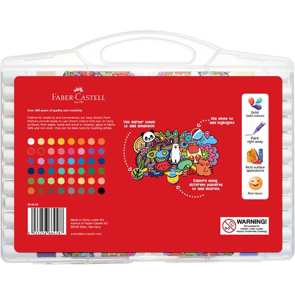 Faber-Castell Easy Acrylic Paint Markers Pack of 48