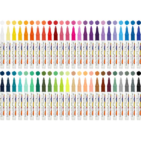 Faber-Castell Easy Acrylic Paint Markers Pack of 48
