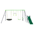 Lifespan Kids Lynx 4 Station Swing Set with Slippery Slide