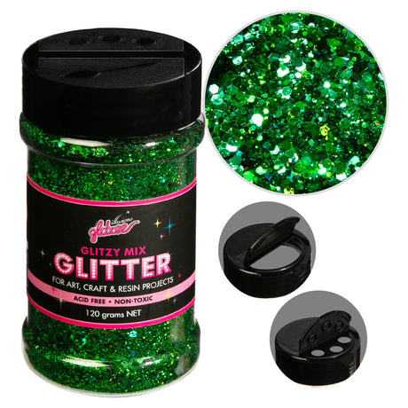 Illusions glitzy Mi X  Specialty glitter-Shamrock green (113g)