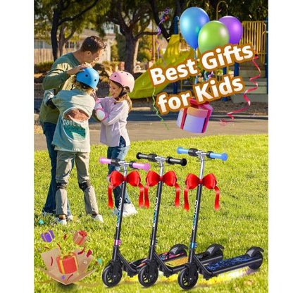 GYROOR H30 Max Kids Electric Scooter With Bluetooth Beats - Blue