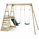 Plum Tamarin Wooden Swing Set Natural