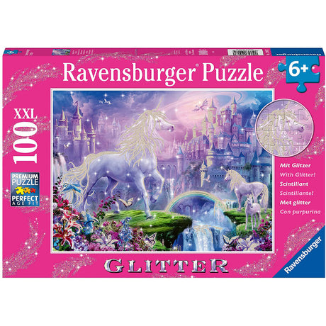 Ravensburger Unicorn Kingdom 100 Piece Jigsaw Puzzle Glitter