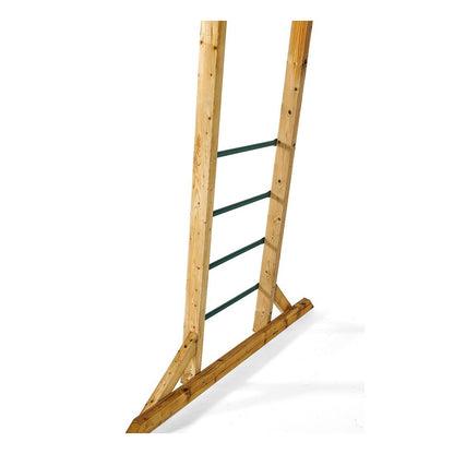 Plum Wooden Monkey Bars with Metal Rungs