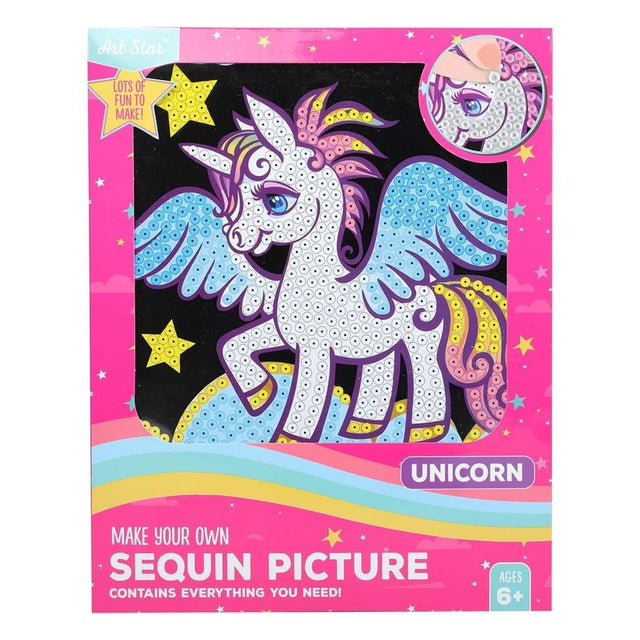 Art Star Make Your Own Sequin Picture Unicorn Kit