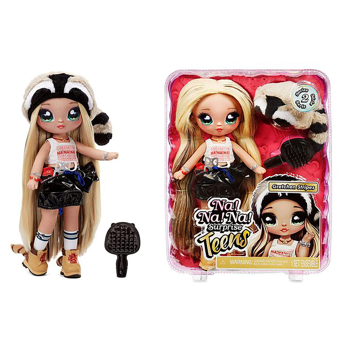 Na! Na! Na! Surprise Teens Doll - Gretchen Stripes (Raccoon)