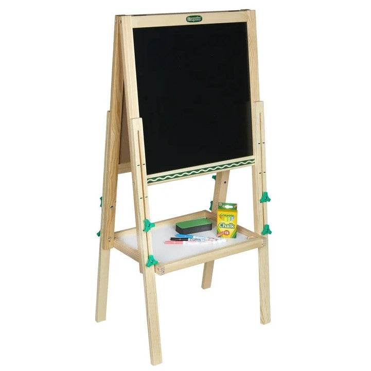 Crayola Dual Sided Wooden Art Easel 119cm(H)x44cm(W)x45cm(D)