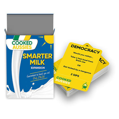Swiss Alps Games Cooked Aussies Smarter Milk Expansion Pack Party Game