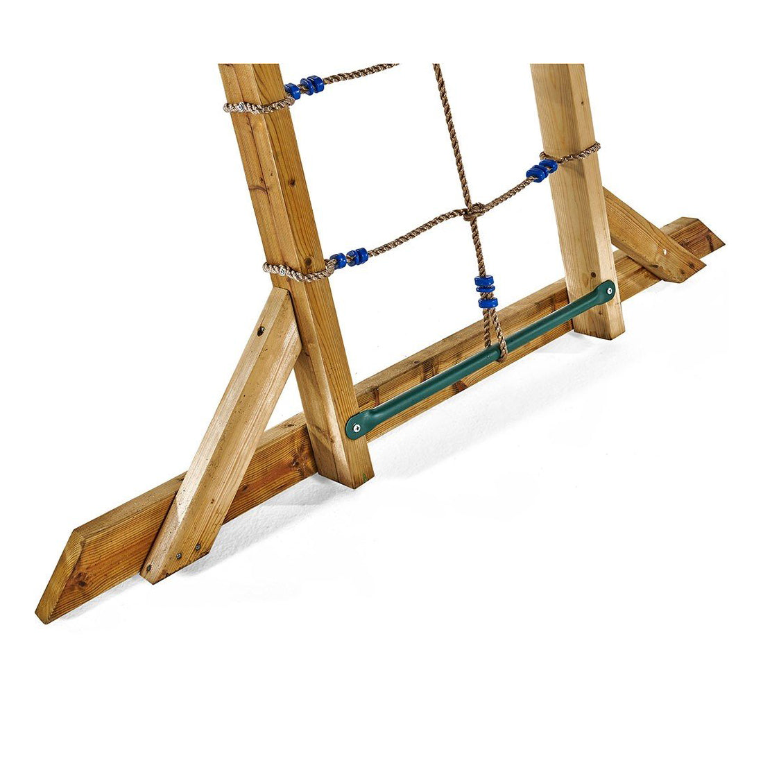 Plum Wooden Monkey Bars with Metal Rungs
