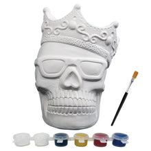 Art Star Halloween Paint Your Own Ceramic Skull with Crown Decoration (15.2 x 11.2 x 12.1cm)