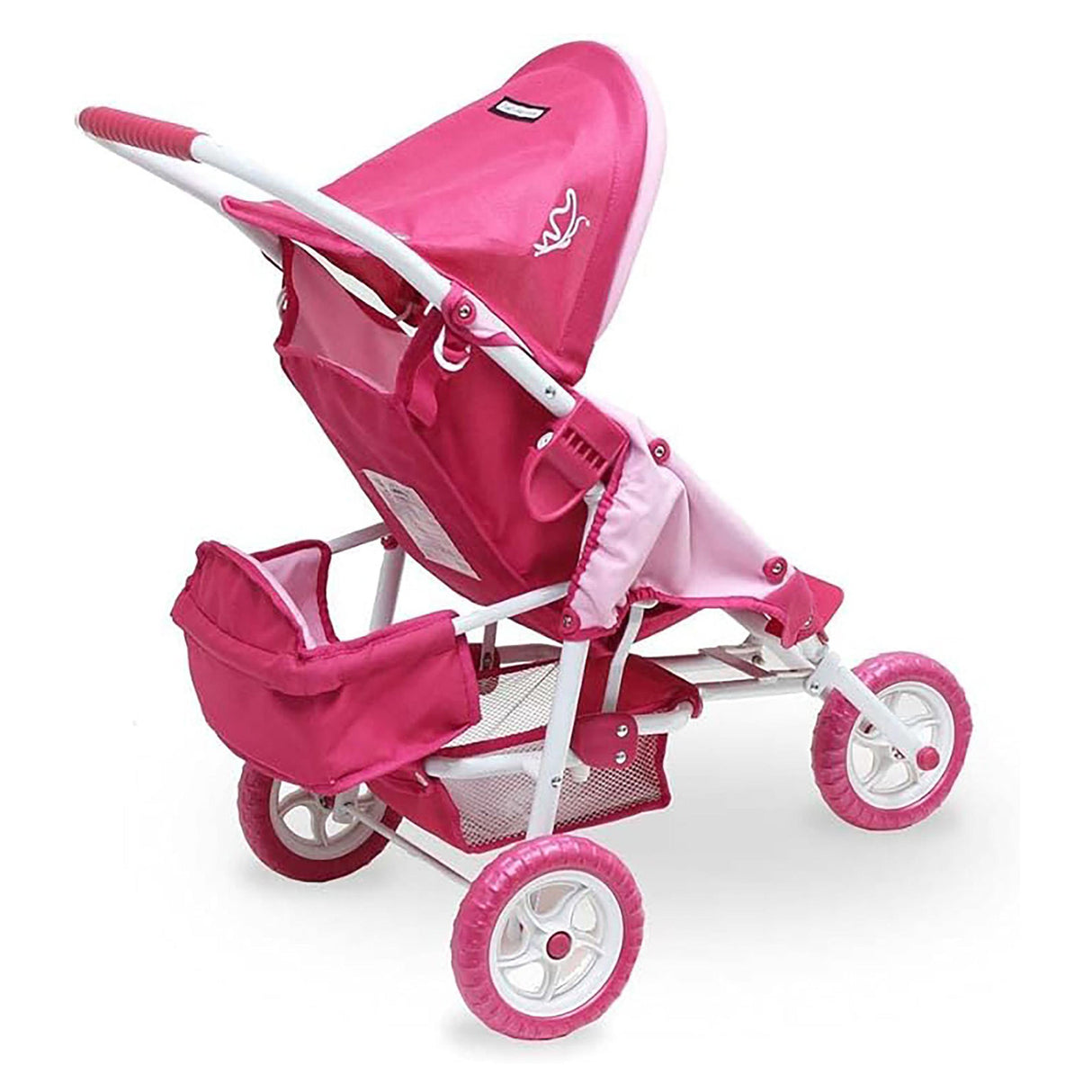 Valcobaby Mini Marathon Doll Stroller with Toddler Seat, Pink