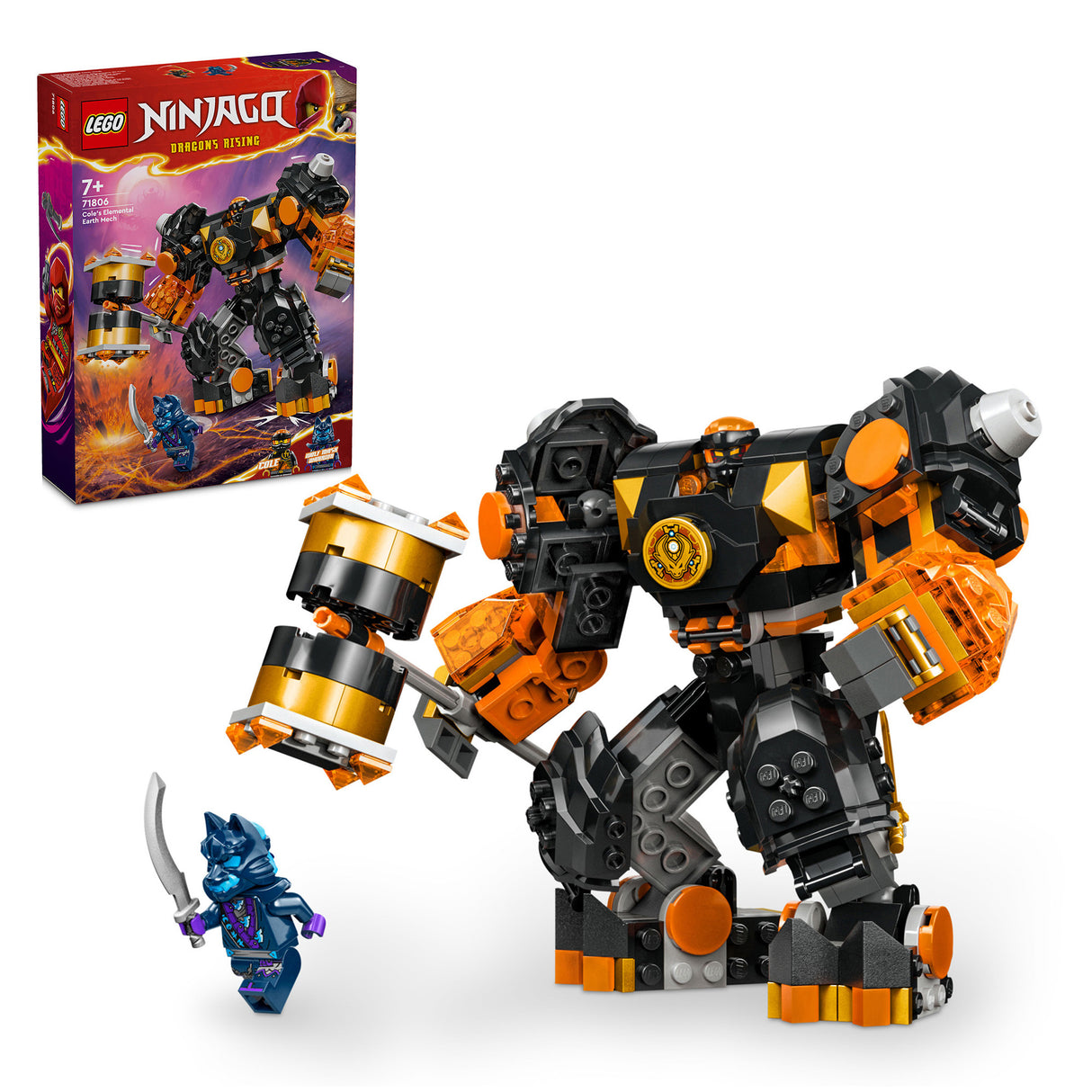 LEGO Ninjago Cole's Elemental Earth Mech 71806, (235-pieces)