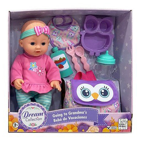 Gigo 12" Dream Collection Holiday Baby Doll Play Set Pink