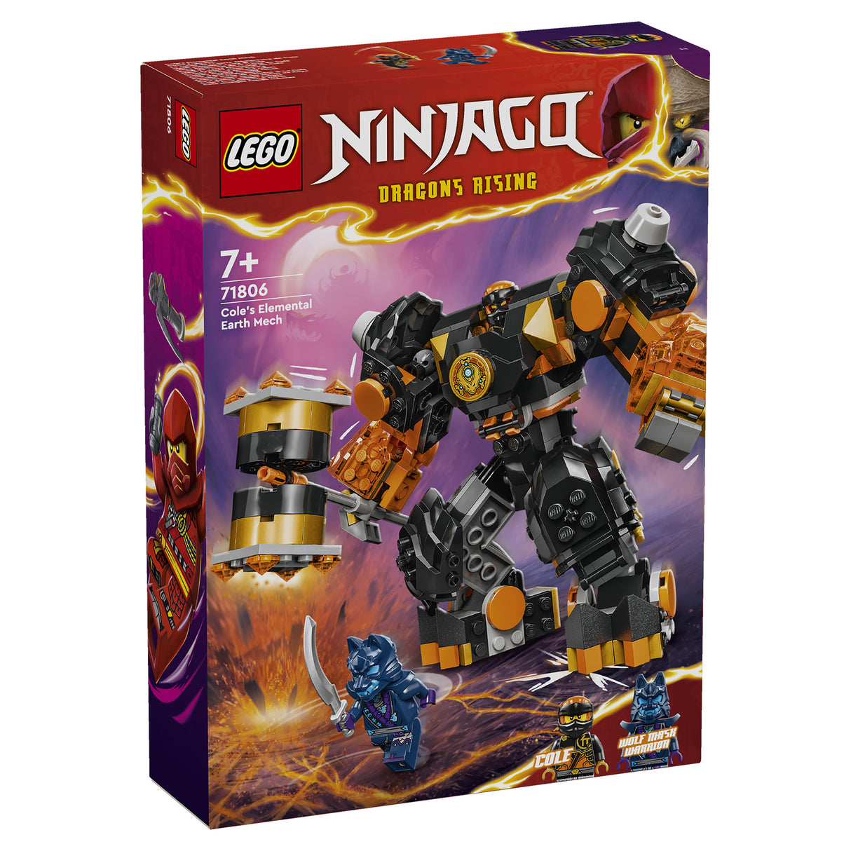 LEGO Ninjago Cole's Elemental Earth Mech 71806, (235-pieces)