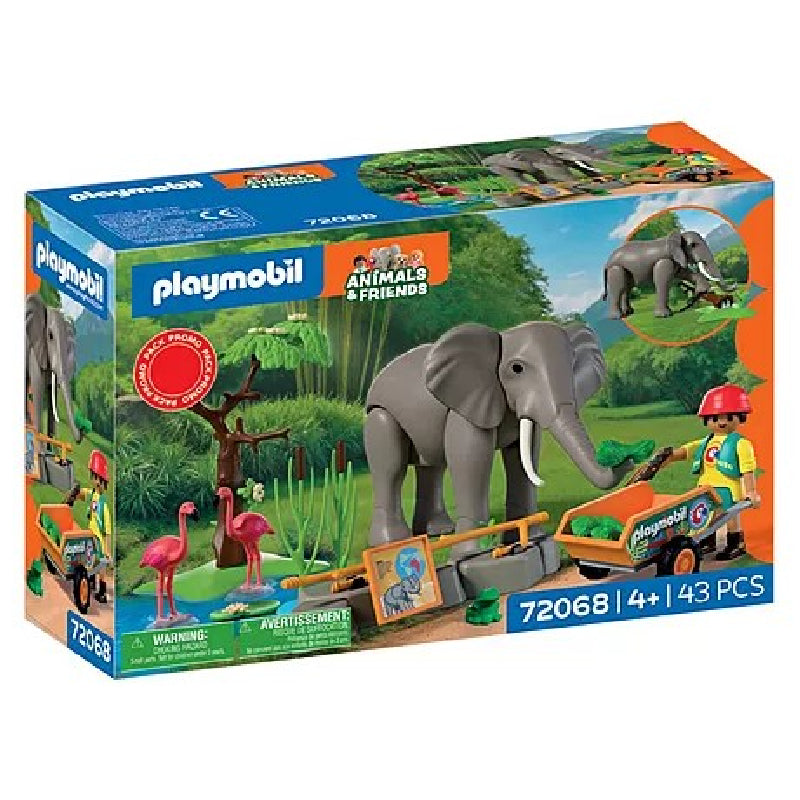 Playmobil Elephant With Zookeeper