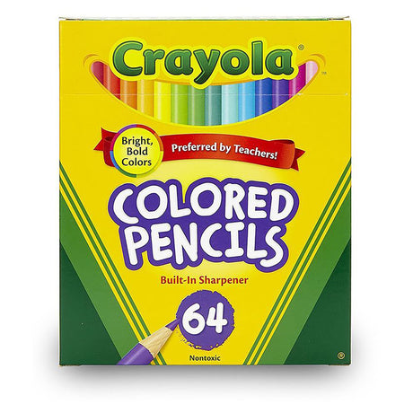 Crayola Short coloursed Pencils Box with Sharpener (Pack of 64)