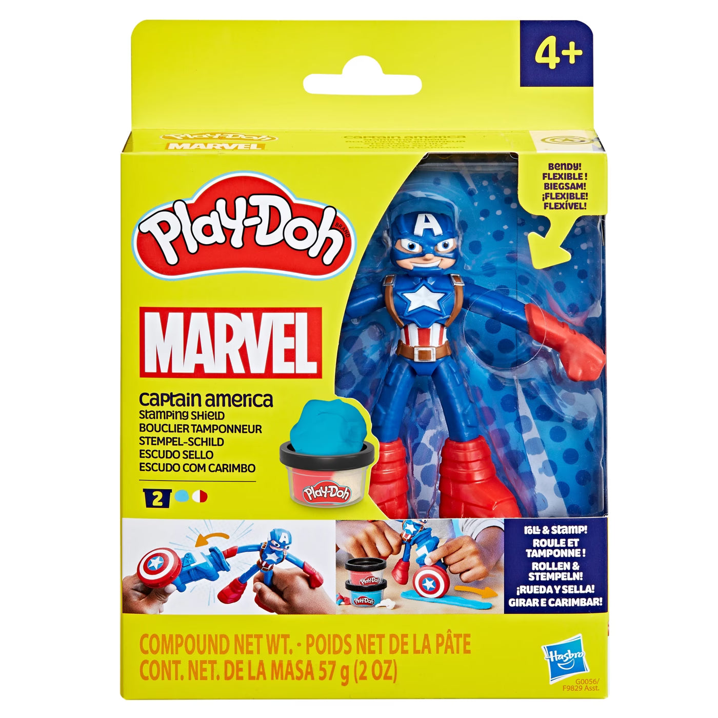 Play-Doh Marvel Captain America Stamping Shield Action Figure