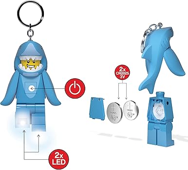 LEGO Shark Suit Guy Keychain Light