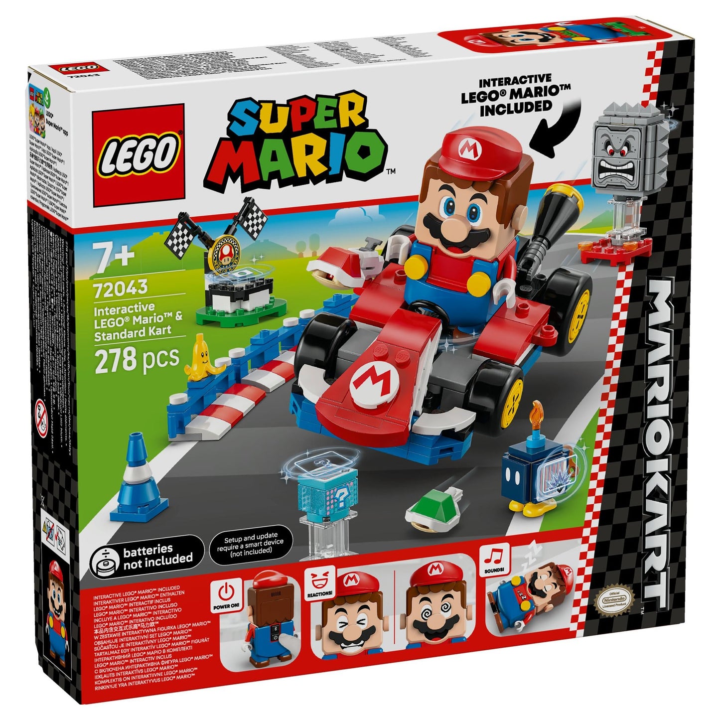 LEGO Super Mario Interactive Races with Mario In His Standard Kart 72043