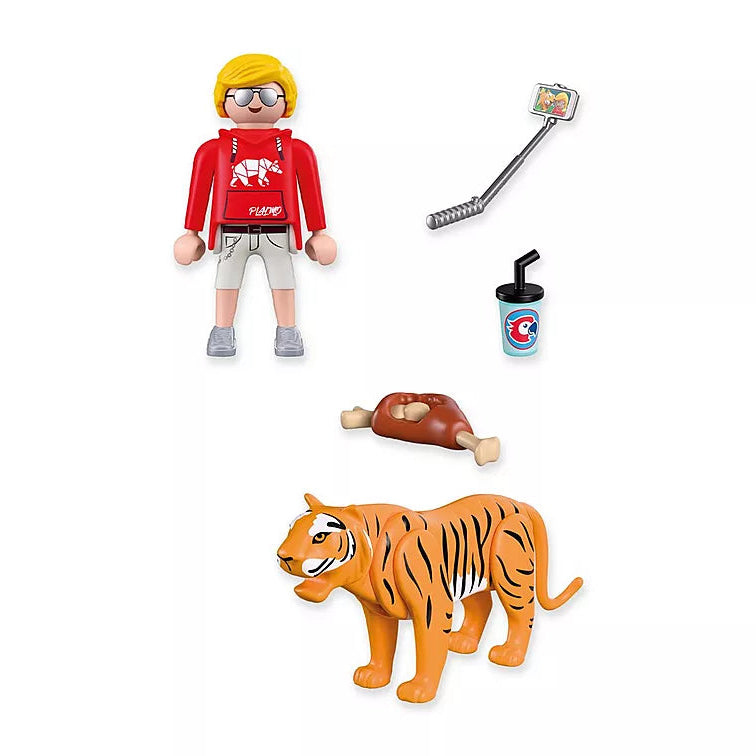 Playmobil  Zoo Tiger And Visitor