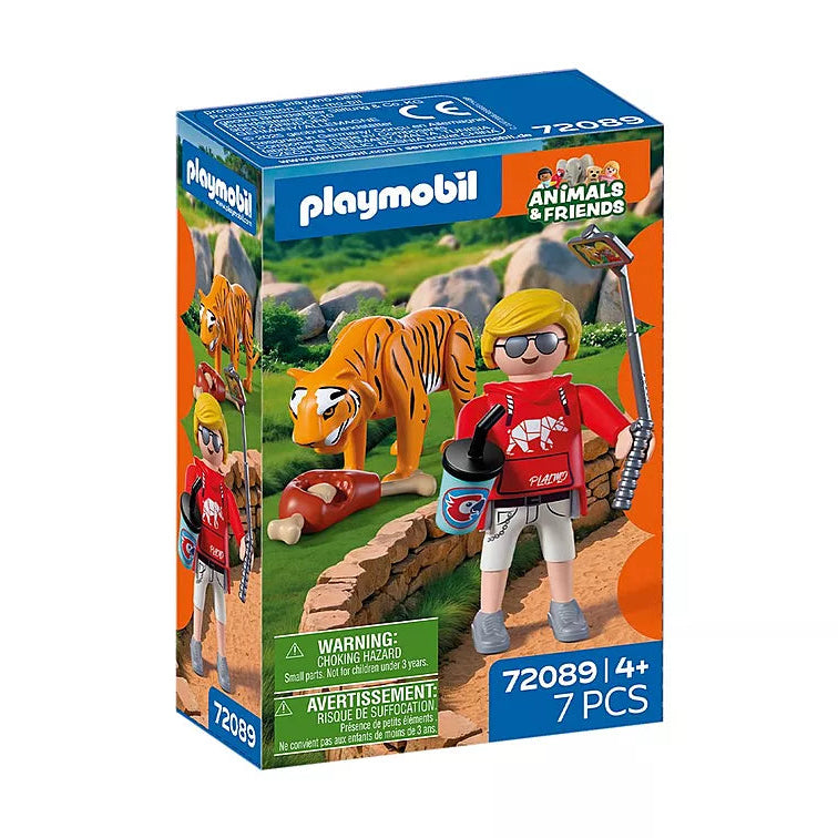 Playmobil  Zoo Tiger And Visitor